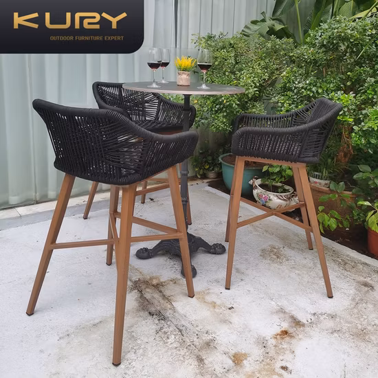 Meubles modernes en aluminium de barre de Dinging de maille durable de jardin extérieur