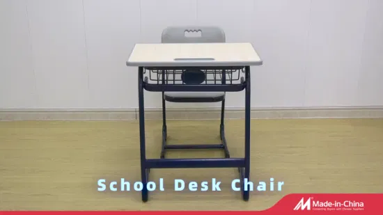 Bureau et chaise d'étudiant unique en bois de vente chaude, mobilier scolaire